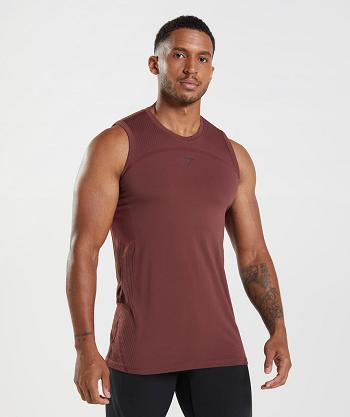 Podkoszulki Męskie Gymshark 315 Seamless Różowe Brązowe | PL 4130PJJ